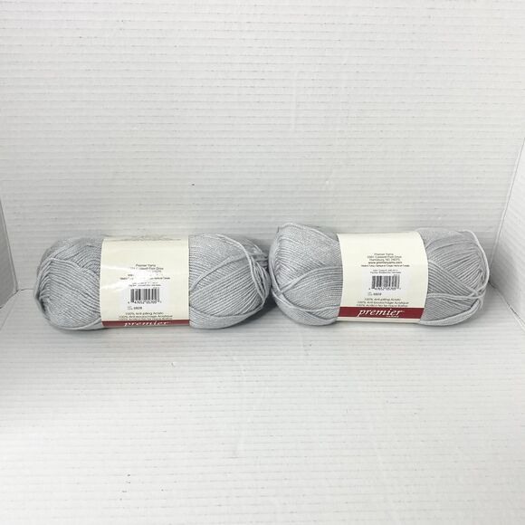 Premier Yarns Everyday Baby 4 oz/ 308 yds Anti-Pilling Acrylic Lot of 2 Fog Gray - Picture 2 of 5